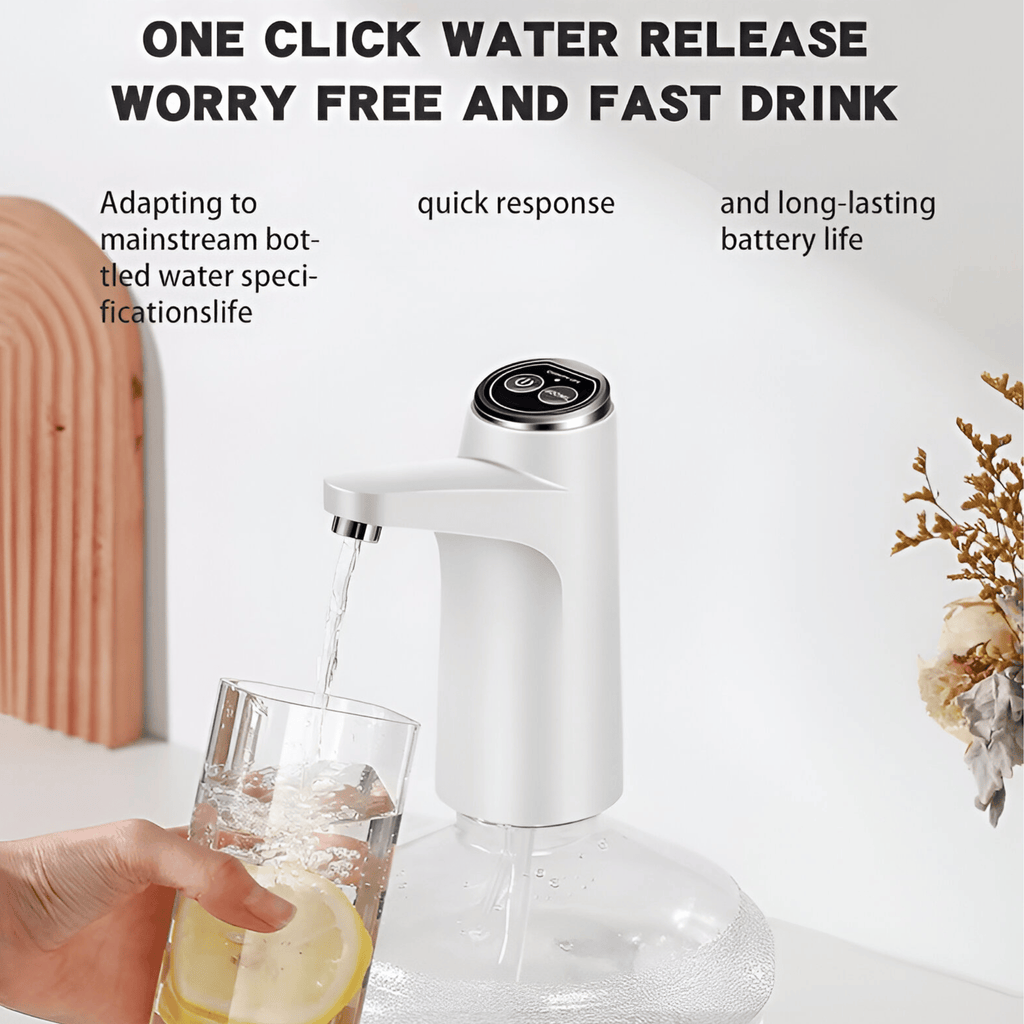 Automatic USB Rechargeable Water Dispenser Pump for Bottled Water – Smart One-Touch Electric Pump