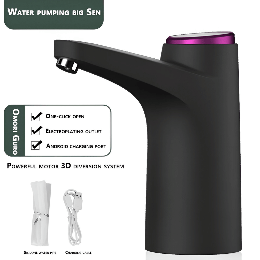 Automatic USB Rechargeable Water Dispenser Pump for Bottled Water – Smart One-Touch Electric Pump