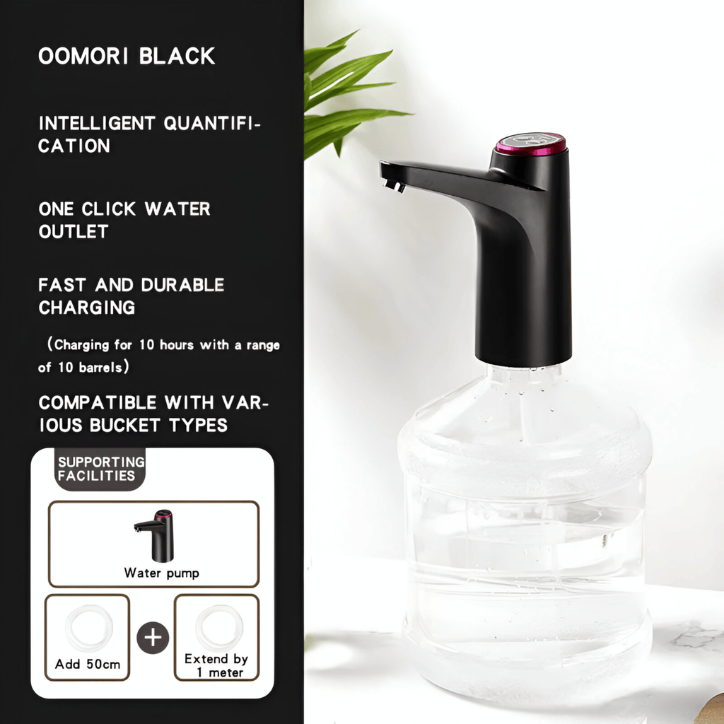 Automatic USB Rechargeable Water Dispenser Pump for Bottled Water – Smart One-Touch Electric Pump