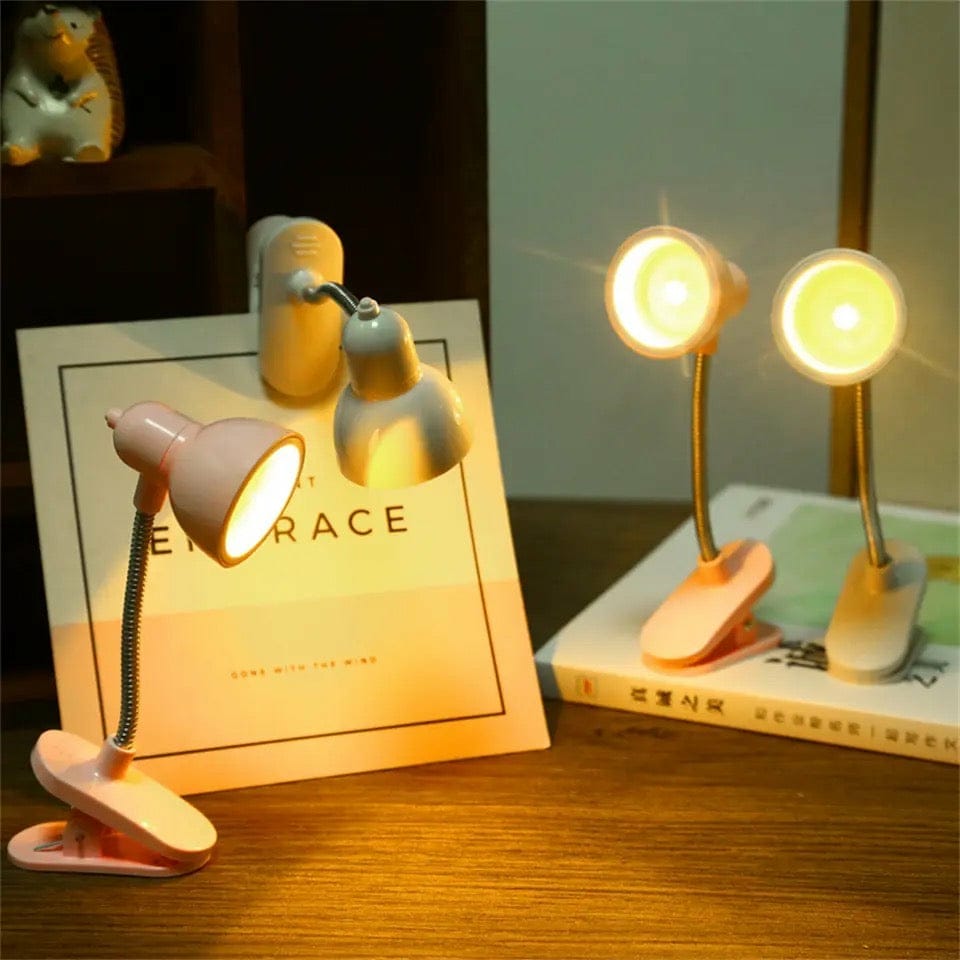 Mini Clip LED Desk Lamp – Portable Flexible Reading Light