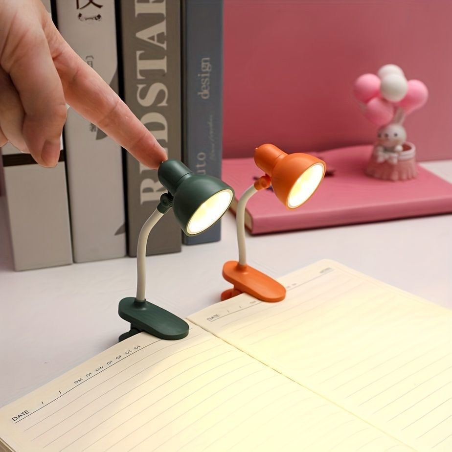 Mini Clip LED Desk Lamp – Portable Flexible Reading Light